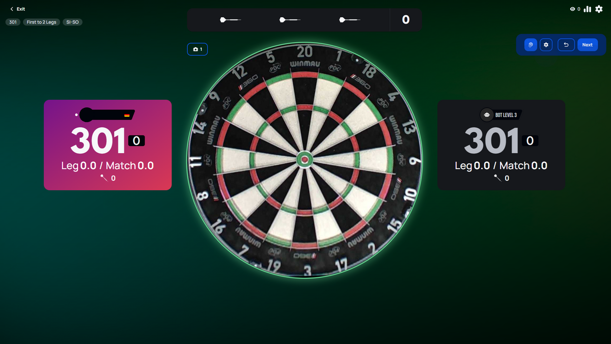Autoscoring Dart Setup für Autodarts